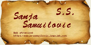Sanja Samuilović vizit kartica